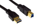 USB 3.0 Cable A male to B male, black, 2,00m
