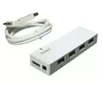 DINIC USB 3.0 4-portiline HUB Plug 'n Play Buspower, koos ühenduskaabliga