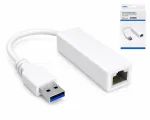 Adaptateur USB vers Gbit LAN pour MAC et PC, USB 3.0 (2.0) A mâle vers RJ45 femelle, blanc, DINIC Box avec trou européen