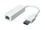 USB 3.0 (2.0) Adapter auf Gbit LAN für MAC und PC USB 3.0 A Stecker auf RJ45 Buchse, weiß
