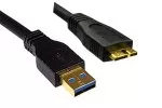 USB 3.0 Cable A male to micro B male, black, 1,00m