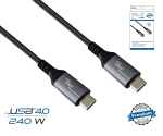 DINIC USB C 4.0 Kabel, 240W PD, 40Gbps, 1m Typ C auf C, Alu Stecker, Nylon Kabel, DINIC Box