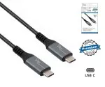 DINIC USB C 4.0 kabelis, 240 W PD, 40 Gb/s, 1 m, nuo C tipo iki C, aliumininis kištukas, nailoninis kabelis, DINIC dėžutė