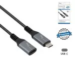 DINIC USB 4.0 удължител, 240W PD, 40Gbps, 0,5 м тип C към C, алуминиев щепсел, найлонов кабел, кутия DINIC