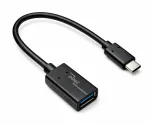 Adaptateur USB-C type C vers 3.0 A femelle, compatible OTG, noir, DINIC Polybag, 0,20m