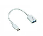USB adapter type C St. to 3.0 A Bu, white, PB 0.20m, DINIC polybag