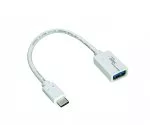 USB adapter type C St. to 3.0 A Bu, white, PB 0.20m, DINIC polybag