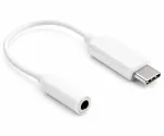Προσαρμογέας USB-C σε ήχο 3,5 mm (ψηφιακός), με chipset, λευκό, πολυσακούλα DINIC, μήκος 13,5 cm