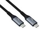 Cable USB 3.2 HQ tipo clavija C-C, negro, 0,50 m, admite carga de 100 W (20 V/5 A), 20 GBit/s, bolsa de plástico