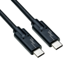 USB 3.2 Daten u. Ladekabel, Typ C-C Stecker, unterstützt 100W (20V/5A) Aufladung, schwarz, Polybag, 0,50m