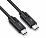 Câble de données et de charge USB 3.2, type C-C mâle, supporte une charge de 100W (20V/5A), noir, polybag, 0,50m