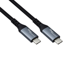 USB 3.2 HQ Daten u. Ladekabel Typ C-C Stecker, unterstützt 100W (20V/5A) Aufladung, 20 GBit/s, schwarz, Polybag, 0,50m