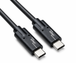 USB 3.2 Daten u. Ladekabel, Typ C-C Stecker, unterstützt 100W (20V/5A) Aufladung, schwarz, Polybag, 1m