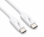 USB 3.2 datu un uzlādes kabelis, C-C tipa kontaktdakša, atbalsta 100 W (20 V/5 A) uzlādi, balts, DINIC polipaketes maisiņā, 2 m