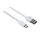 USB 3.1 Cable Type C - 3.0 A , white, PB, 2m 5Gbps, 3A charging, Polybag