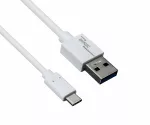 USB 3.1 Kabel Typ C - 3.0 A Daten u. Ladekabel, 5Gbps, 3A charging, weiß, DINIC Polybag, 1m