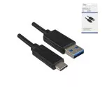 USB 3.1 Kabel Typ C - 3.0 A Stecker, 5Gbps, 3A charging, schwarz, 2,00m, Dinic Box