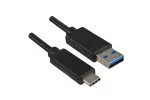 USB 3.1 Kabel Typ C - 3.0 A Stecker, 5Gbps, 3A charging, schwarz, 2,00m, Polybag