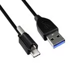 Kabel USB 3.1 typu C + blokada - Kabel USB 3.0 A, 2 m USB C-A z mechanizmem blokującym na wtyczce typu C