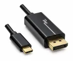 Καλώδιο USB 3.1 με βύσμα τύπου C προς βύσμα DisplayPort, 4K*2K@60Hz, μαύρο, πολυσακούλα DINIC, 2m