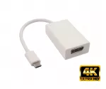 Adapter USB 3.1 Typ C Stecker auf DisplayPort Buchse, 4K*2K@60Hz, weiß, DINIC Blister