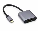 Adapter USB C auf HDMI, Alu, USBC Stecker auf HDMI Buchse, 4K*2K@60Hz, HDR,HDCP, space grau, DINIC Polybag