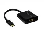 Adapter USB Typ C Stecker auf HDMI Buchse, 4K*2K@60Hz, HDR, schwarz, Polybag