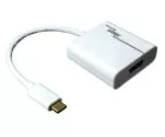 Adapter USB type C-plugg til HDMI-kontakt, 4K*2K@60Hz, HDR, hvit, DINIC-polybag