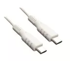 USB Typ C auf C Ladekabel, weiß, 1.5m 2x USB Typ C Stecker, 60W, 3A, DINIC Polybag