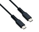 DINIC USB Typ C auf C Ladekabel, 2x USB Typ C Stecker, 60W, 3A, OD: 3.5mm, schwarz, DINIC Polybag, 2m