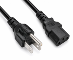 Kabel sieciowy Japan typ B do C13, 0,75 mm², zatwierdzenia: JET/PSE, VCTF, czarny, długość 1,80m