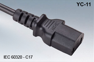 IEC 60320 C17 Kaltgerätekupplung YC-11 – zweipolig