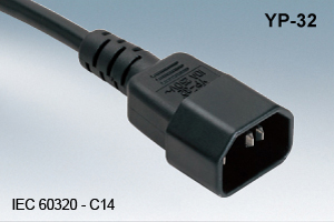 IEC 60320 C14 Gerätestecker YP-32 – gerade Ausführung